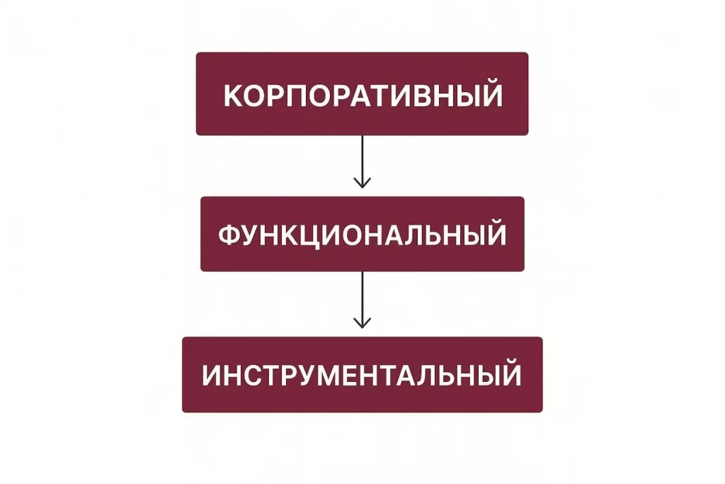 Уровни стратегии: корпоративный, функциональный, инструментальный. Уровни стратегии: корпоративный, функциональный, инструментальный.