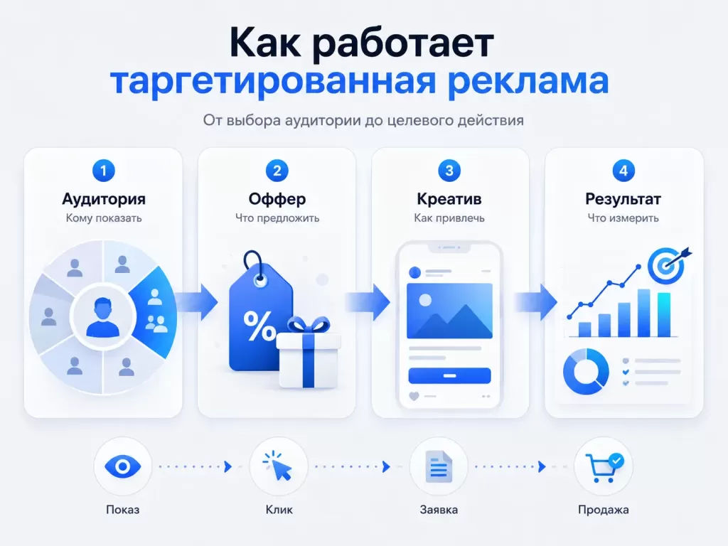 Как работает таргетированная реклама: аудитория, оффер, креатив и результат