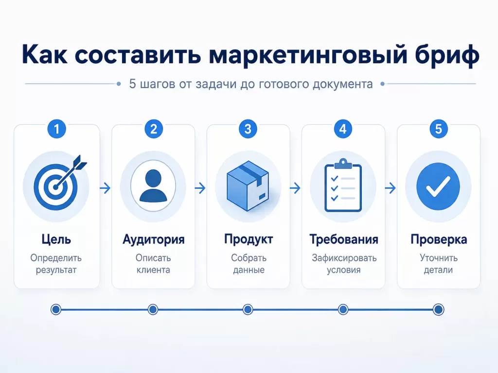 Как составить маркетинговый бриф: 5 шагов от постановки цели до проверки документа