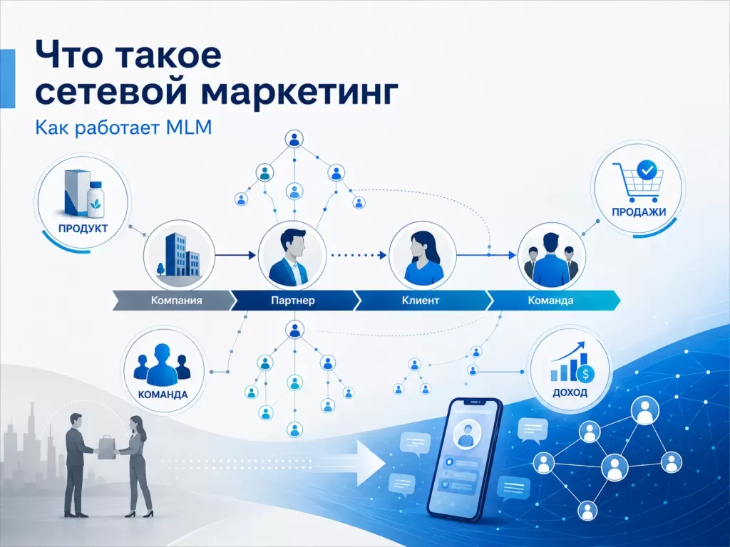 Что такое сетевой маркетинг и как работает MLM: схема продаж, партнеров, клиентов и команды